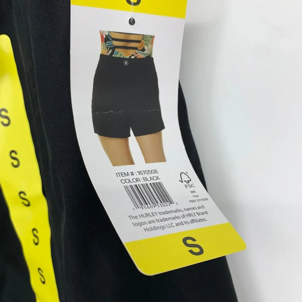 Hurley Swim Shorts Womens Small Black Athletic Boardshorts NWT - Picture 4 of 7
